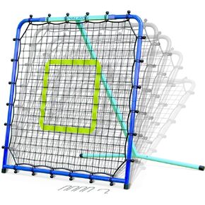 Baseball Rebounder Net, with 5 Adjustable Angles,UV & Weather Resistant Bungee Net，for Baseball & Softball, Football,Volleyball,Lacrosse, Tennis Practice