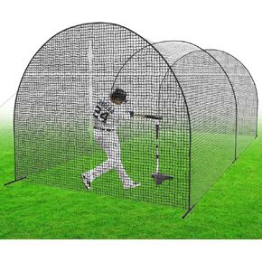 20&30FT Baseball Batting Cages with Frame and Net for Backyard, Baseball Training Equipment Netting with PE Net, Softball Baseball Nets for Batting| Hitting and Pitching Practice