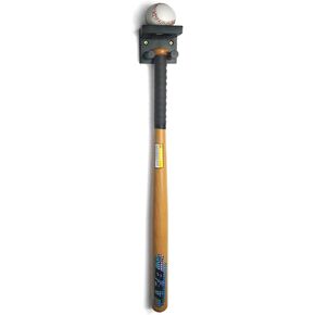 TOBWOLF Baseball Bat Rack Ball Display Holder, Solid Wood Vertical Wall Mount Bracket for Softball Lacrosse Hockey Stick, Ideal for Storage Collectible Memorabilia - Black