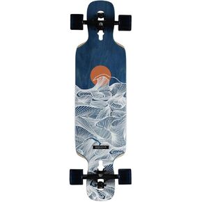DB Longboards Vantage V3 Skateboard - Fully Assembled 36" x 9" 7-Ply Maple Wood Deck with 69mm Wheels - Supports Up to 275 lbs for Surf-Like Carving - 2022 Model