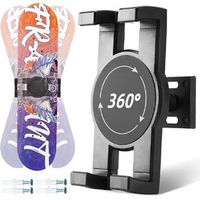 Skateboard Decks Wall Mount 360° Rotating Skateboard Wall Hanger, Extending & Floating Display Skateboard Wall Holder Grab & Go Storage Rack,Universal Skate Wall Mount Horizontal Any Angle