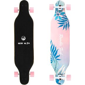 41'' Longboard Skateboard 8 Layer Canadian Maple Drop Through Longboards for Youths Beginners in Kuwait