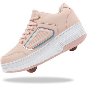 Shoes with Wheel for Kids - Roller Skate Retractable Wheels Fashion Sneakers Wheeled for Christmas Halloween Beginners