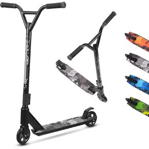 MEE GOO Pro Freestyle Stunt Scooter Trick Scooter Lightweight Alloy Deck Heavy-Duty Frame Bearing up to 220 LB for Intermediate and Beginner Skate Park ABEC-10 Bearings