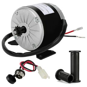 24V Electric Motor Compatible with Razor E300 E300S E325 Electric Scooter MX350 MX400 Dirt Rocket Bike, 2750RPM 350W Brushed Permanent Magnet DC Motor with Charger Port Handlebar Grips Parts