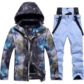 Mens Ski Jacket and Pants Set Waterproof Snow Suit Mountain Windproof Snowboard Jacket Winter Outdoor Ski Suit