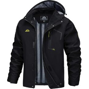 MAGCOMSEN Men's Lightweight Windbreaker Rain Jacket Raincoat with Detachable Hood for Hiking Fishing Activewear