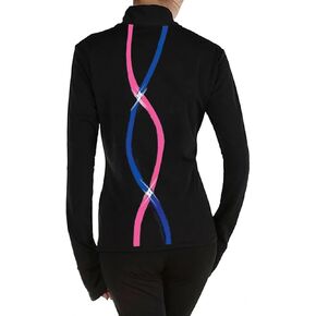 LIUHUO Girls Figure Skating Training Suit Jacket - Elegant Ventilate Practice