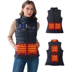 Heated Vest Women, Lightweight Electric Heating Jacket, (𝐁𝐚𝐭𝐭𝐞𝐫𝐲 𝐏𝐚𝐜𝐤 𝐧𝐨𝐭 𝐈𝐧𝐜𝐥𝐮𝐝𝐞𝐝)