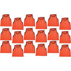BlueDot Trading Sports Pinnies (18 Pack), Orange, Youth
