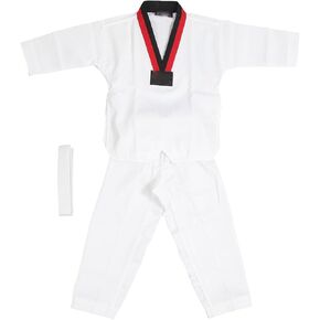VGEBY Taekwondo Uniform with Belt, Polyester and Cotton Breathable Soft Uniform for Boys Girls Martial Arts Training