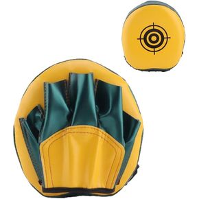 BORDSTRACT Mini Focus Mitts, PU Micro Boxing Pads, 1 Pcs Focus Punch Strike Shield, Hand Target Pads for Kickboxing, MMA, Muay Thai, Punching Target, Martial Arts Training(Yellow-Only 1pcs Not 1pair)