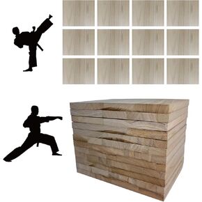 12pcs Taekwondo Karate Breaking Boards,17mm,13mm,9mm Thicknesses Breaking Boards Martial Arts,Wood Boards for Breaking,ata Taekwondo Rebreakable Boards Practice Performing for Adult.