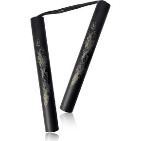 1 Pack Foam Rubber Training Sticks, Black Martial Arts Sticks for Beginner Practice, 10 x 1.3 Inches