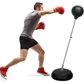 Punching Bag with Stand, Height Adjustable, for Teens & Adults, Boxing Bag, Speed Bag, Training Equipment, Stress Relief, Fitness,Home Gym
