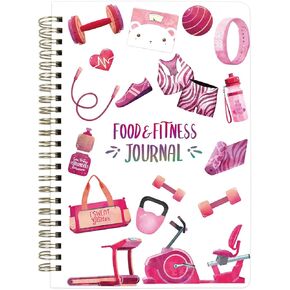 Food Nutrition Fitness Journal Weight Loss Wellness Workout Calorie Counter Log Diary Notebook Planner Diet Meal Exercise Training Health Tracker 6.1" x 8.5"