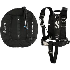 SCUBAPRO S-Tek Pro System for Technical Scuba Diving, Harness with Back Plate in Stainless Steel