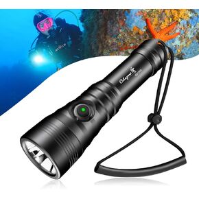 SD1500 Dive Light - 1500 Lumens Bright Scuba Diving Flashlight Professional Waterproof Submersible Torch for Night Diving, Cave Exploration, and Underwater Adventures