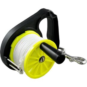 150FT Scuba Dive Reel Kayak Anchor with Thumb Stopper for Safety Underwater Diving Snorkeling, Cave and Wreck Exploration, Recreational Diving and Spear Fishing