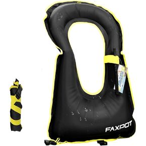 Snorkel Vest, Inflatable Snorkeling Vest for Adults Travel, Portable Inflatable Swim Vest Buoyancy Vest for Snorkeling, Swimming, Paddleboarding Water Sports