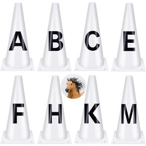 Dressage Cones Training Cones Dressage 8 Pcs Dressage Letters for Arena Letters Dressage Cones Set,Arena Arena Dressage Markers Equipment,Dressage Markers A B C E H K F M Large Letter Marks