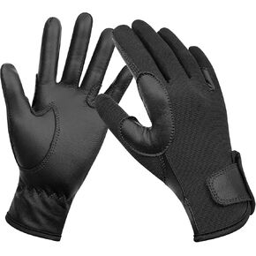 ChinFun Kids Leather Insulated Horse Riding Gloves Breathable Children Equestrian Gloves Anti-Slipping Horseback Mitts