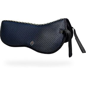 Kavallerie 3D Air-Mesh Half Pad, Impact Protection & Therapeutic Gel Padding English Saddle for Maximum Support and Stability, Best for Horses Under Saddle, Dressage, Jumping & Training