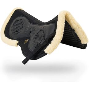 وسادة نصف شبكية هوائية ثلاثية الأبعاد من كافاليري، حماية من الصدمات وبطانة جل علاجية سرج إنجليزي للحصول على أقصى قدر من الدعم والثبات، الأفضل للخيول تحت السرج والترويض والقفز والتدريب in Kuwait