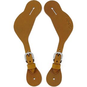 Jeereal Leather Western Spur Straps for Cowboy | Men and Women's Boots Equipment | Adjustable Single Ply Spur Straps