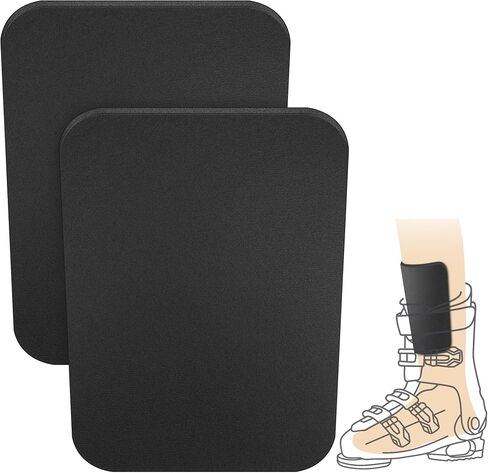 2 Pcs 6.5x5 Inch Snowboard Shin Pads-Thinkened Foam Ski Shin Guards-Cuttable Ski Shin Protector Pad for Ski Boot Liner Snowboard Sports Padded Shin Bang Protection in Kuwait