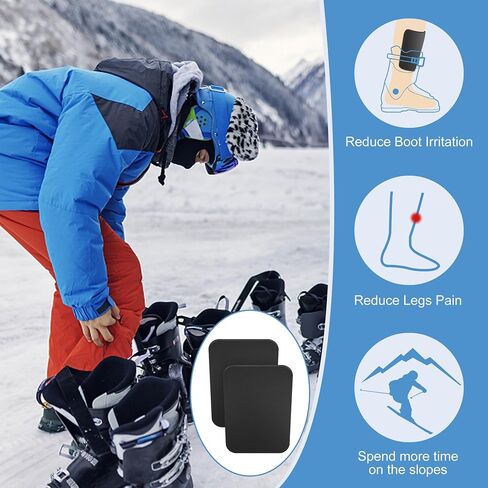 2 Pcs 6.5x5 Inch Snowboard Shin Pads-Thinkened Foam Ski Shin Guards-Cuttable Ski Shin Protector Pad for Ski Boot Liner Snowboard Sports Padded Shin Bang Protection in Kuwait