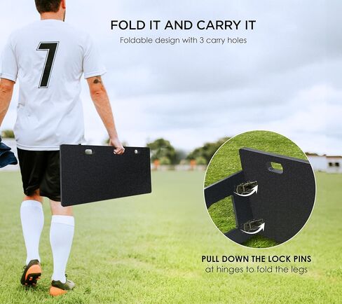 Soccer Rebounder Board Soccer Wall Kick Back Trainer with 2 Rebound Angles for Ball Passing and Bounce Back Training in Kuwait
