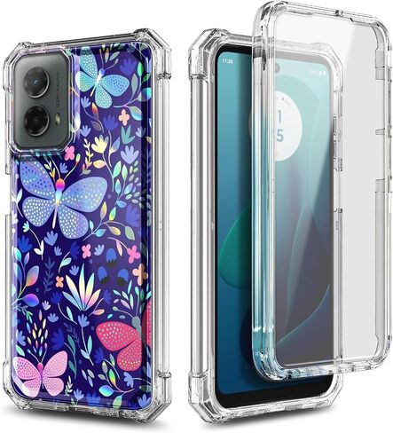 حافظة Moto G Stylus 5G 2024 مع [واقي شاشة مدمج]، حماية لكامل الجسم [تم اختبار السقوط بدرجة ميل 6FT] حافظة مقاومة للصدمات لهاتف Motorola Stylus 2024 5G (ذهبي وردي لامع) in Saudi Arabia