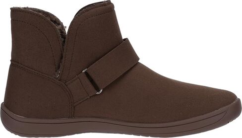 WHITIN Wide Toe Box Barefoot Ankle Boots for Women Zero Drop Sole Adjustable Velcro Size 7 Minimalist Fashion Short Booties Pull-on Mid-Calf Leather Grey in Saudi Arabia