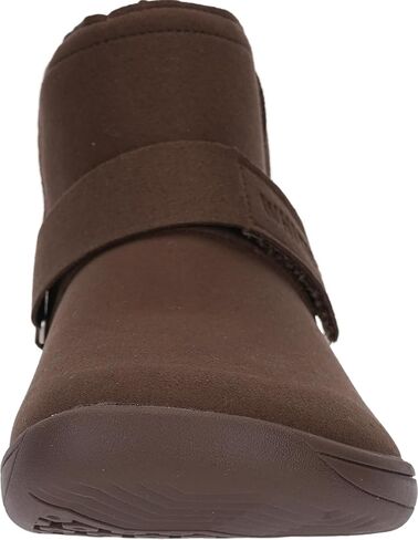 WHITIN Wide Toe Box Barefoot Ankle Boots for Women Zero Drop Sole Adjustable Velcro Size 7 Minimalist Fashion Short Booties Pull-on Mid-Calf Leather Grey in Saudi Arabia
