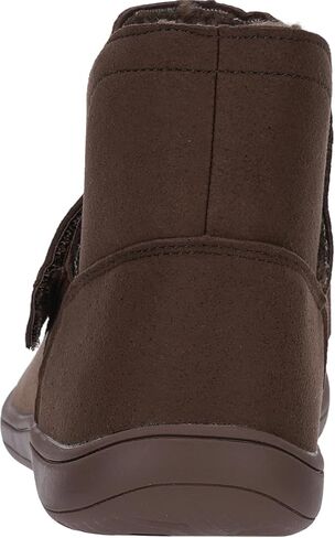 WHITIN Wide Toe Box Barefoot Ankle Boots for Women Zero Drop Sole Adjustable Velcro Size 7 Minimalist Fashion Short Booties Pull-on Mid-Calf Leather Grey in Saudi Arabia