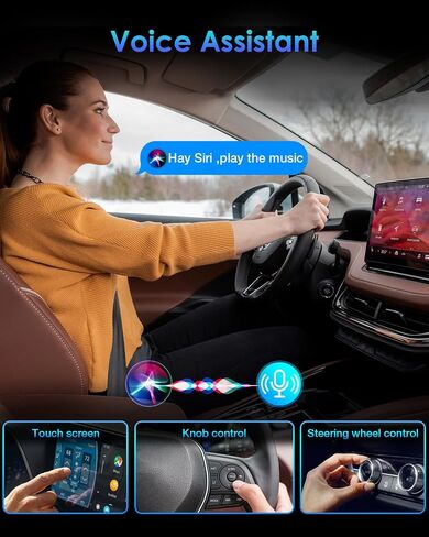 Wireless Carplay Adapter 2024, Converts Wired CarPlay to Wireless,Plug and Play CarPlay Wireless Adapter,Auto Connect Easy Setup Fit for Cars from 2017 and iPhone iOS 10+, Dark Grey in Saudi Arabia