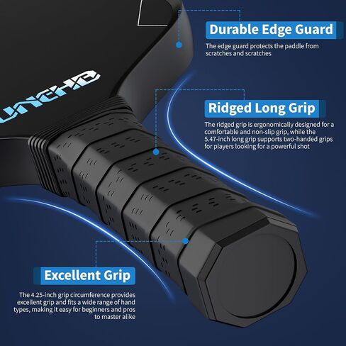 Pickleball Paddles,16mm T700 Pickleball Racket, Thermoformed Raw Carbon Fiber Pickleball Paddle, Carbon Fiber Textured Surface (CFS),Designed for Great Spin Power and Control in Saudi Arabia
