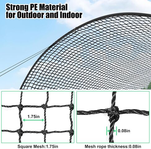 20&30FT Baseball Batting Cages with Frame and Net for Backyard, Baseball Training Equipment Netting with PE Net, Softball Baseball Nets for Batting| Hitting and Pitching Practice in Saudi Arabia
