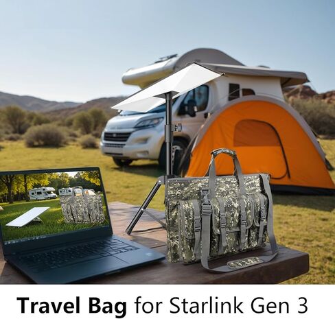حافظة Starlink Gen 3، حافظة Starlink لطبق Gen 3، كابل إيثرنت، جهاز التوجيه، مصدر الطاقة، ملحقات Starlink للتخييم في الهواء الطلق RV in Saudi Arabia