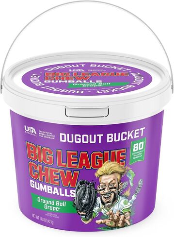 Big League Chew Outta Here العلكة الأصلية - نكهة ملعب البيسبول الكلاسيكية | مثالية لألعاب البيسبول والفرق والامتيازات والحفلات والمزيد | حزمة من 12 كيسًا (2.12 أونصة لكل منها) in Saudi Arabia
