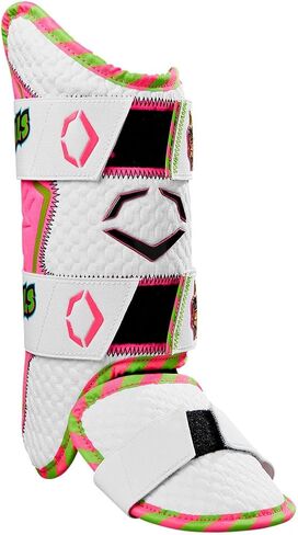 واقي الساق من EvoShield X-Srz Party Animals إصدار محدود، أبيض/وردي للبالغين على اليسار in Kuwait
