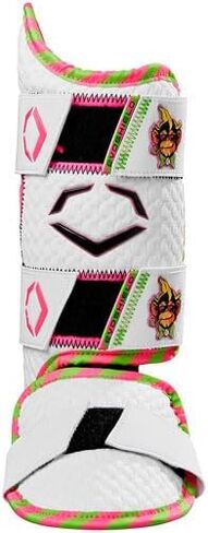 واقي الساق من EvoShield X-Srz Party Animals إصدار محدود، أبيض/وردي للبالغين على اليسار in Kuwait