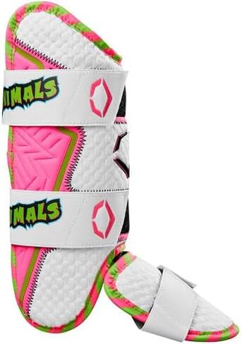 واقي الساق من EvoShield X-Srz Party Animals إصدار محدود، أبيض/وردي للبالغين على اليسار in Kuwait