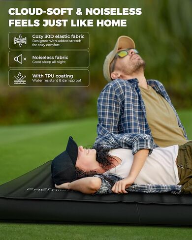 وسادة نوم كينج كامب ذاتية النفخ للتخييم، مرتبة إسفنجية مزدوجة سميكة للغاية ومزدوجة واحدة، سجادة وسادة هوائية للتخييم ذات قيمة عالية، متعددة الألوان والأحجام in Kuwait