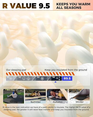 وسادة نوم كينج كامب ذاتية النفخ للتخييم، مرتبة إسفنجية مزدوجة سميكة للغاية ومزدوجة واحدة، سجادة وسادة هوائية للتخييم ذات قيمة عالية، متعددة الألوان والأحجام in Kuwait