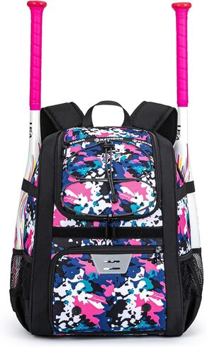 Youth Baseball Bag, Softball Bag for Girls & Boys, Kids Tball Backpack with Shoes Compartment in Saudi Arabia