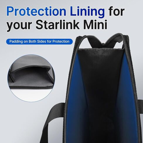 Starlink Mini Case, Travel Case for Starlink Mini Dish, Power Supply, Cables, Kickstand, Pipe Adapter & More, Waterproof Bag for Starlink Mini Accessories Storage Case in Saudi Arabia