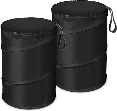 سلة مهملات السيارة، عبوتين من سلة مهملات السيارة الصغيرة القابلة للطي للمقعد الخلفي الأمامي، سلة قمامة السيارة المنبثقة، حقيبة قمامة السيارة المحمولة معلقة لملحقات شاحنة SUV RV الداخلية، وردي in Kuwait