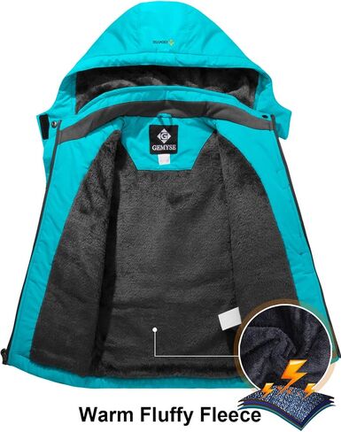 GEMYSE Girl's Waterproof Ski Snow Jacket Hooded Fleece Lined Windproof Winter Jacket in Saudi Arabia